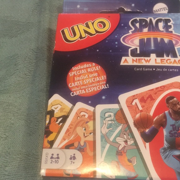 Labron James Space Jam UNO Card Game Looney Tunes NEW Factory sealed FUN RARE - Picture 3 of 6